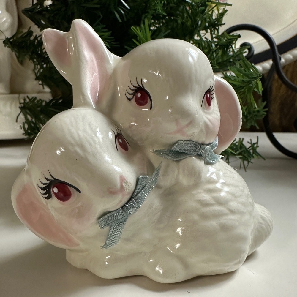 Rabbits Ceramic Figurines